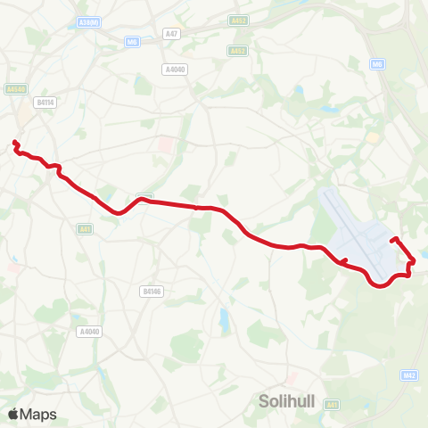 National Express West Midlands  map