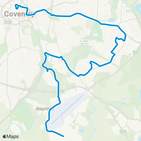 National Express Coventry  map