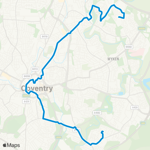 National Express Coventry  map