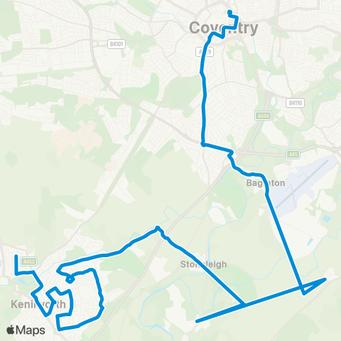 National Express Coventry  map