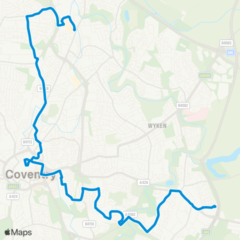 National Express Coventry  map