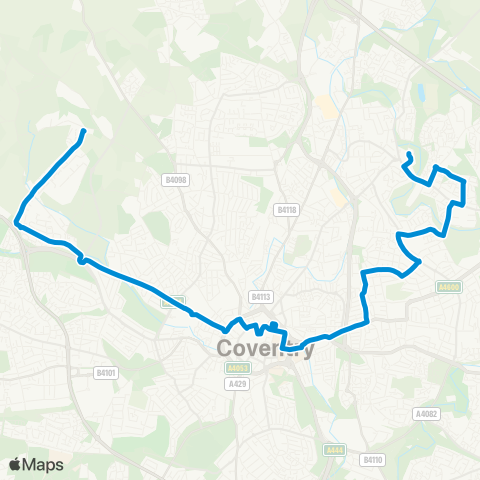 National Express Coventry  map