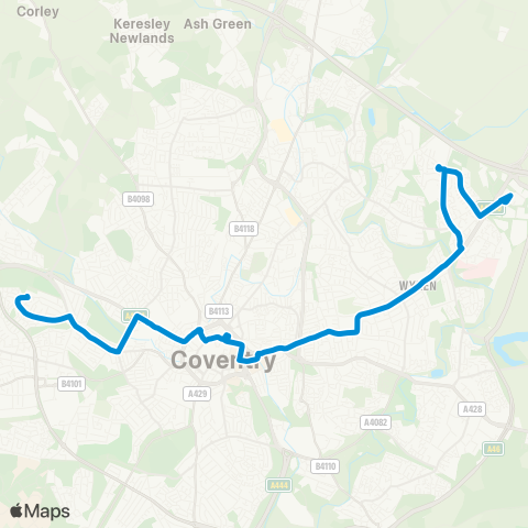 National Express Coventry  map