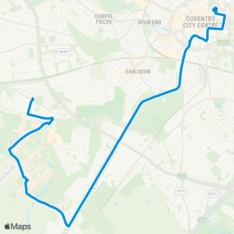 National Express Coventry  map