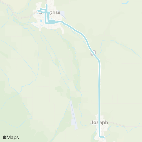 Northeast Oregon Public Transportation Wallowa County Winter Shuttle map