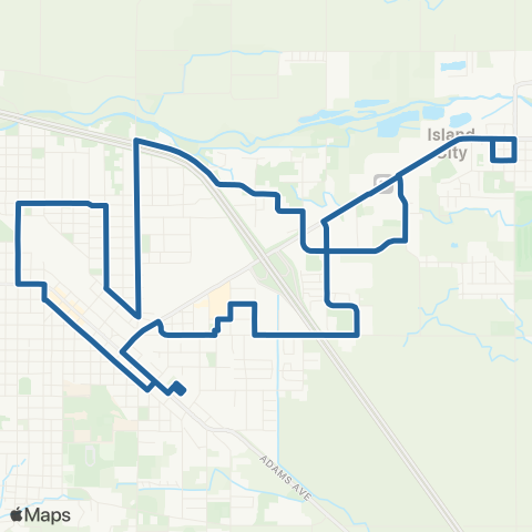 Northeast Oregon Public Transportation Blue Line map