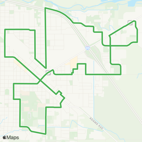 Northeast Oregon Public Transportation Green Line map