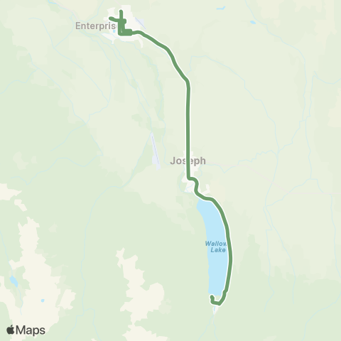 Northeast Oregon Public Transportation Wallowa Summer Shuttle map