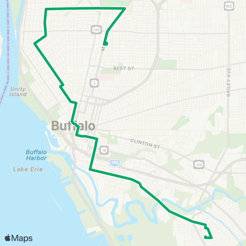 NFTA 101 - North-South map