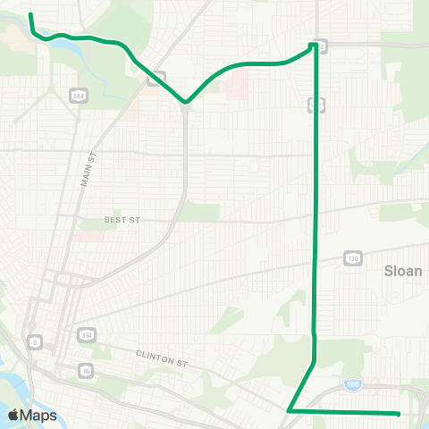 NFTA 102 - Bailey East map