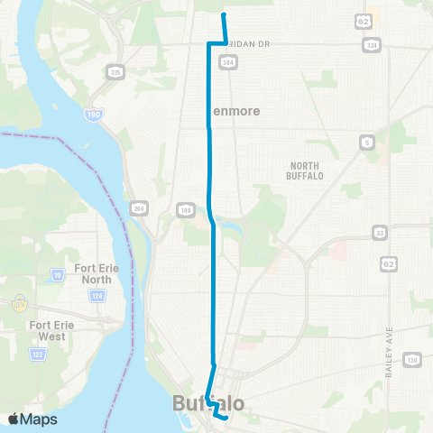 NFTA 20 - Elmwood map