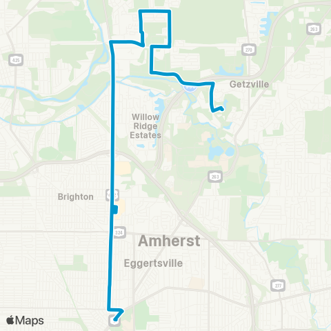 NFTA 34 - Niagara Falls Blvd. map