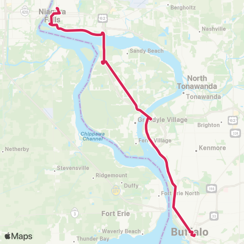 NFTA 40 - Buffalo-Niagara Falls map