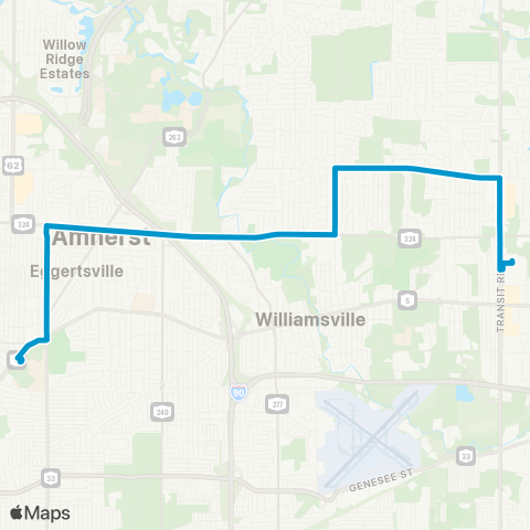 NFTA 49 - East Amherst map