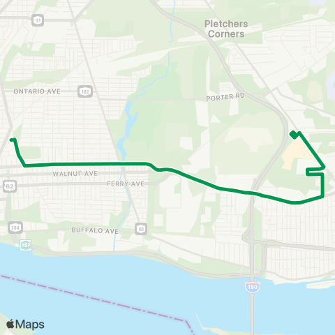 NFTA 55 - Pine Avenue map