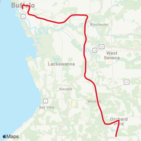 NFTA 72 - Orchard Park Express map