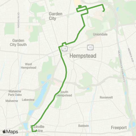 NICE Bus Garden City--Rockville Centre map