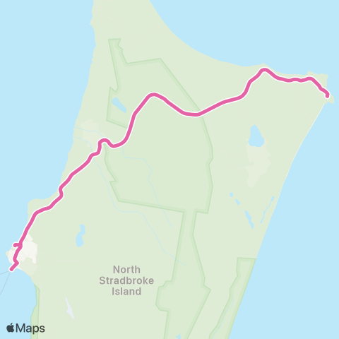 Translink North Stradbroke Island N Stradbroke Island (Point Lookout - Dunwich) map