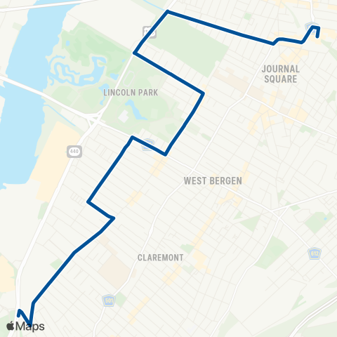 NJ Transit Duncan - Mallory - NJ 440 map