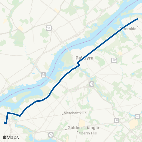 NJ Transit Camden-Pennsauken TC-Riverside map