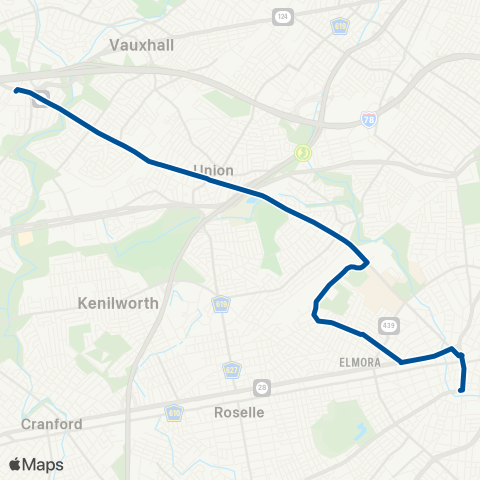 NJ Transit Morris Avenue map