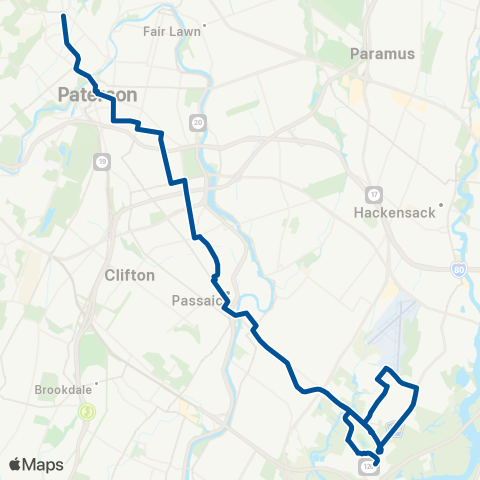 NJ Transit Haledon - Paterson - East Rutherford map