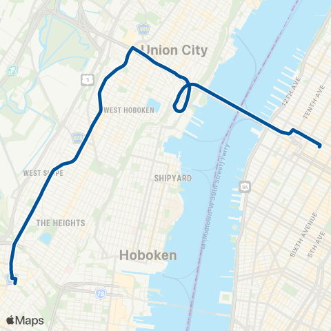 NJ Transit Jersey City - Journal Square - New York map