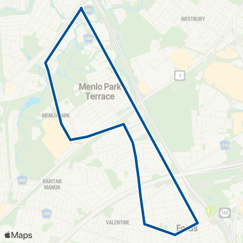 NJ Transit Metropark - Ford Ave. map