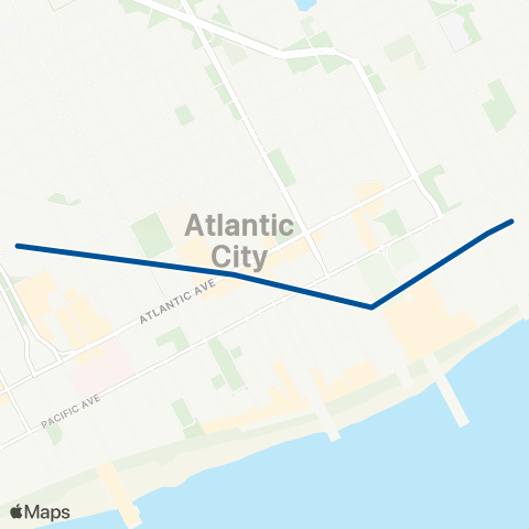 NJ Transit A.C. Rail - Hard Rock / Resorts map