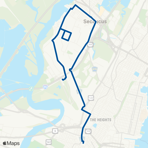 NJ Transit Jersey City - Journal Square - Secaucus map