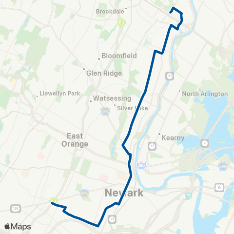 NJ Transit Mount Prospect map