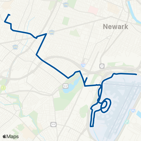 NJ Transit Lyons Avenue map