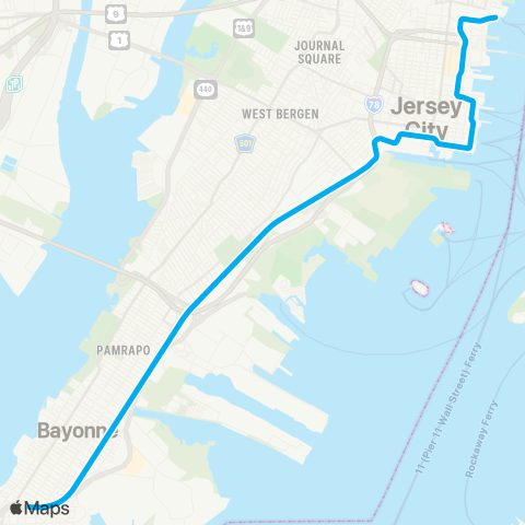 NJ Transit 8th Street - Hoboken Terminal map