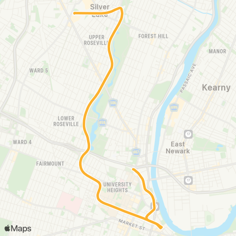 NJ Transit Newark map