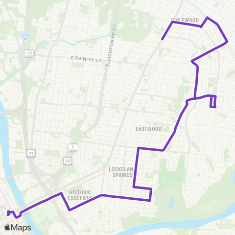 WeGo Public Transit Shelby map