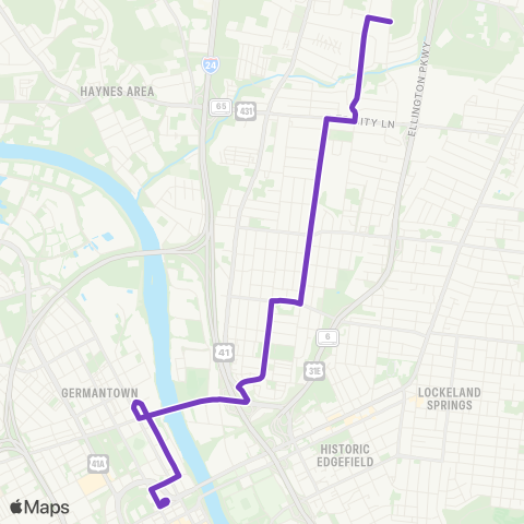 WeGo Public Transit Meridian map