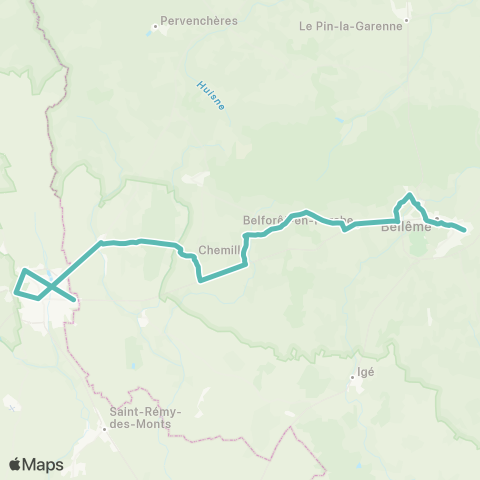 Nomad Car Région Bellême / Mamers map