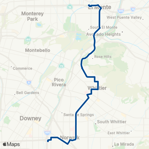 Norwalk Transit C Line Station / El Monte Station map