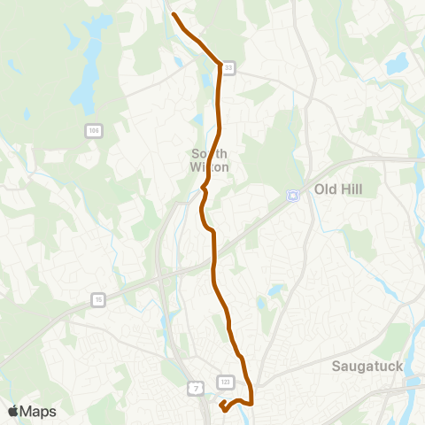 Norwalk Transit Wheels Rte 4 map