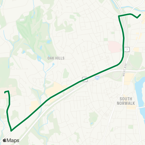 Norwalk Transit Conn Ave map