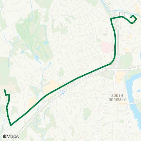 Norwalk Transit Conn Ave Sunday map