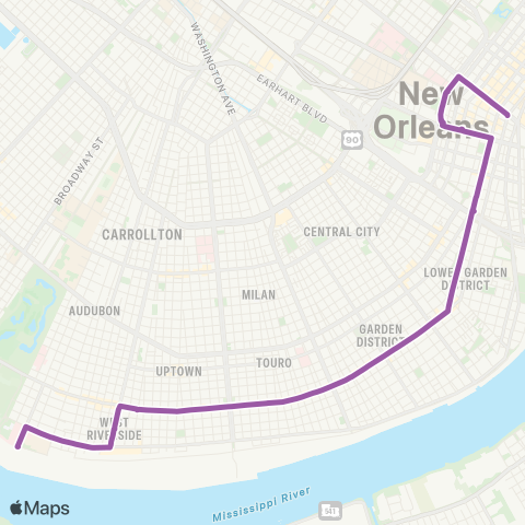 New Orleans RTA Magazine map