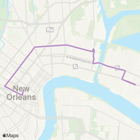 New Orleans RTA Galvez-L9 map