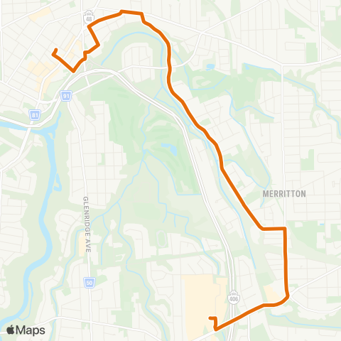 Niagara Region Oakdale Av. - Pen Centre map