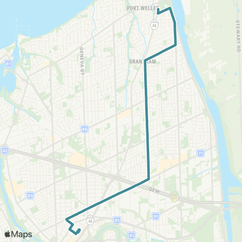 Niagara Region Grantham Av. map