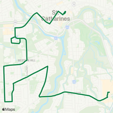 Niagara Region West St. Catharines map