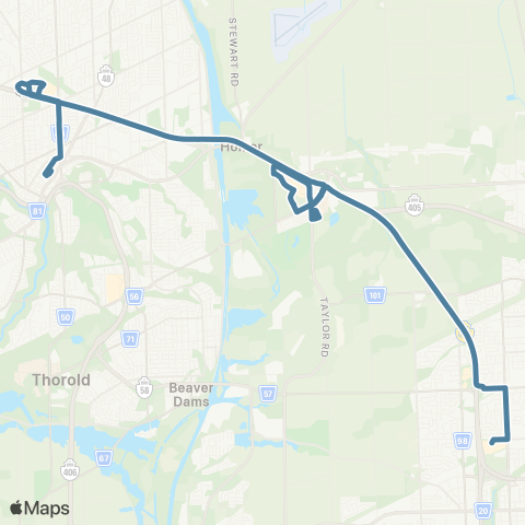 Niagara Region (regional routes) Niagara College NOTL Campus map