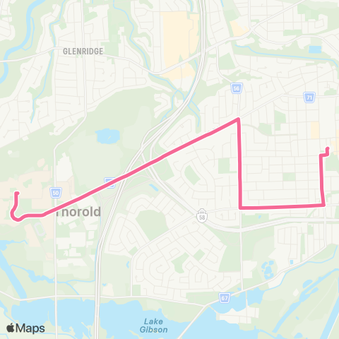 Niagara Region Brock - Richmond - Towpath map