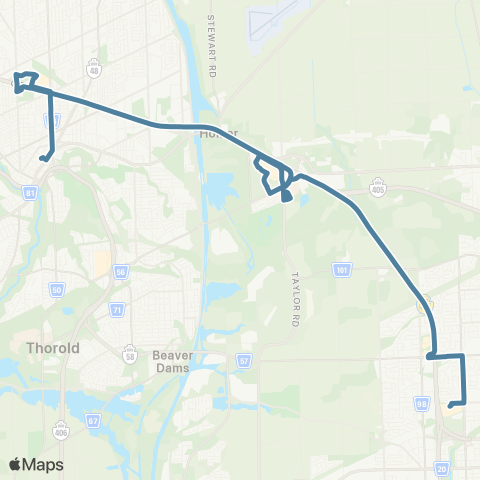 Niagara Region (regional routes) Niagara College NOTL Campus map