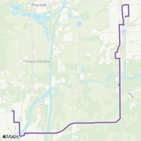 Niagara Region (regional routes) Niagara Falls map